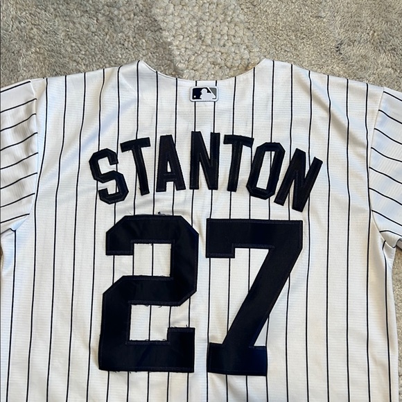 Nike New York Yankees Giancarlo Stanton Pinstripe Jersey - Picture 11 of 12